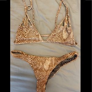 Acacia snake print bikini M